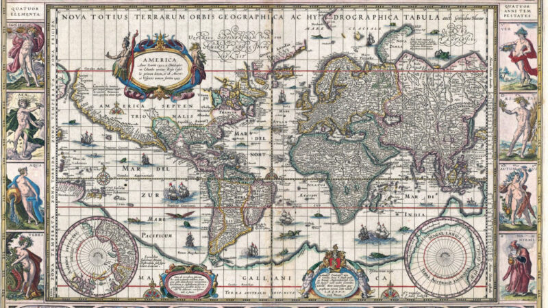Wereldkaart van Jan Aertse van den Ende 1635 – 1649