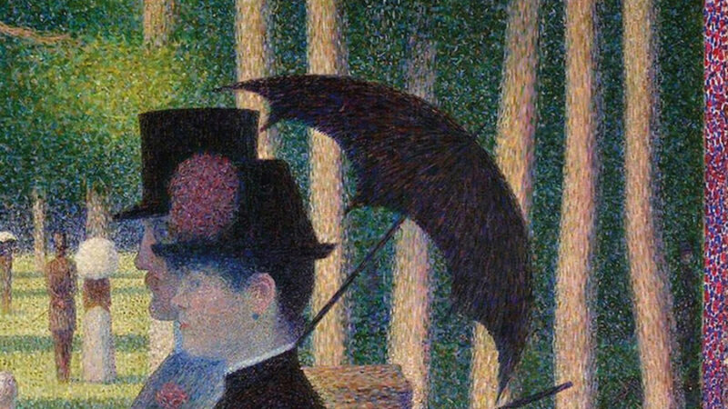 Georges Seurat - Un dimanche après-midi à l’Île de la Grande Jatte (détail) 1884. (Wikimedia Commons - The Art Institute of Chicago)